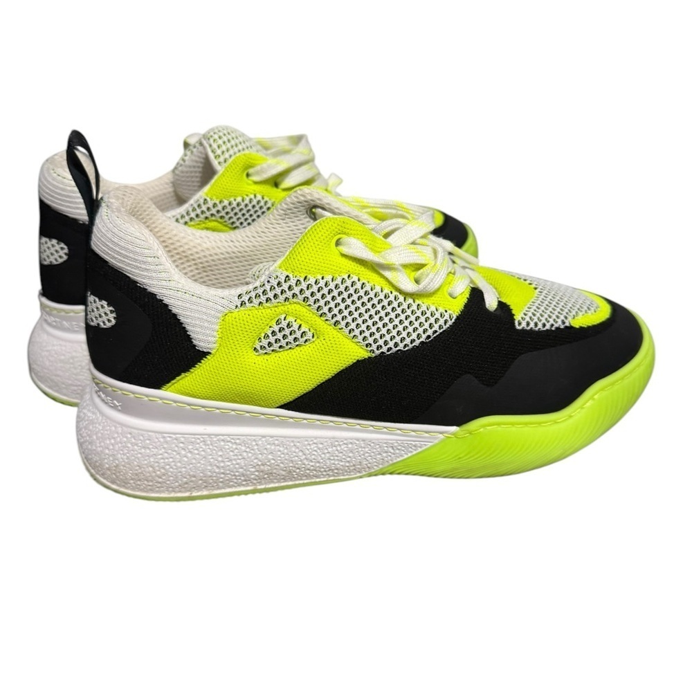 Stella McCartney Eclypse Mesh Neon Yellow and Black Rubber Sneakers- Size 39